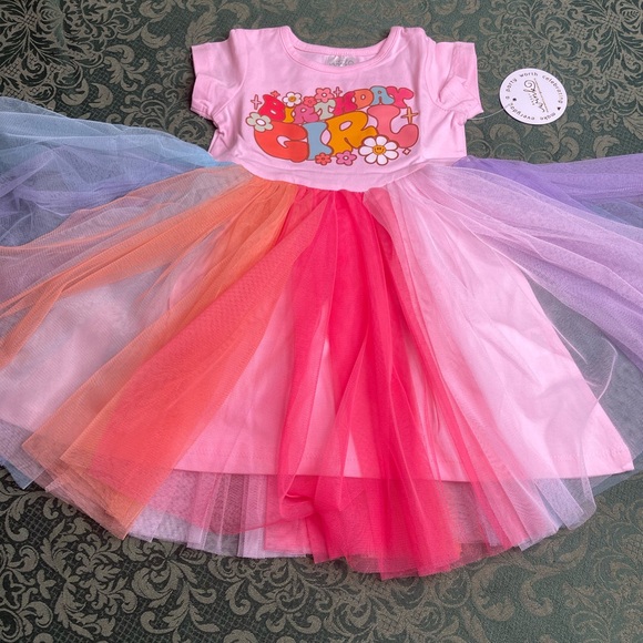 NWT 6 BIRTHDAY GIRL Sweet Wink Retro Rainbow tutu tulle layered fluffy dress - Picture 8 of 8